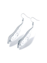 Aloy Petal Silver Drop Earrings with Soft Flow Design