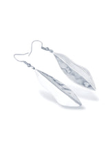 Aloy Petal Silver Drop Earrings with Soft Flow Design