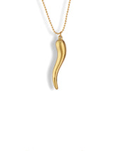 Horn Pendant Ball Chain Necklace