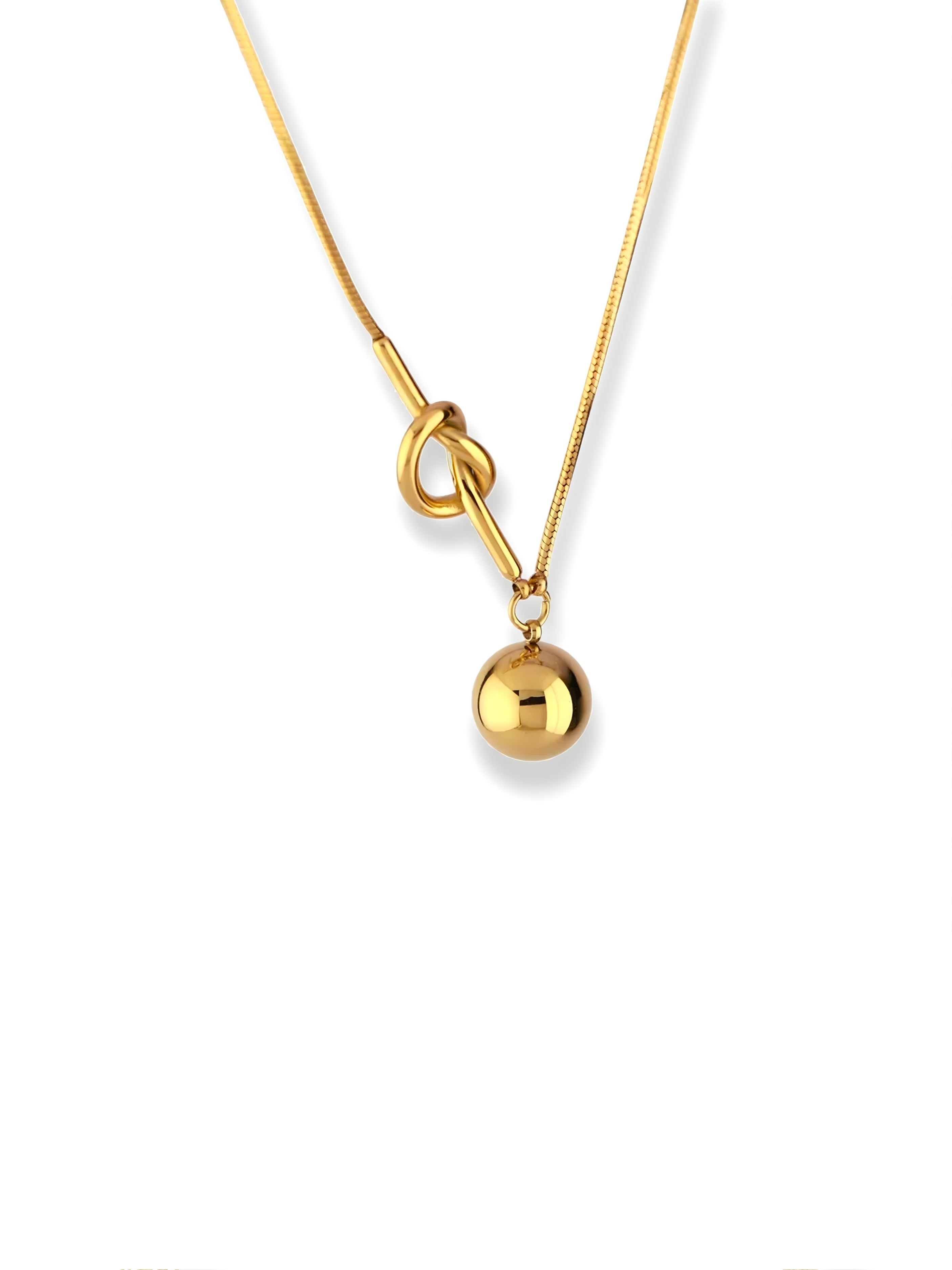 Knot Sphere Pendant Necklace