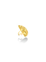 Modern Gold Wavy Adjustable Open Ring