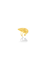 Modern Gold Wavy Adjustable Open Ring