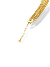 Elegant Multi-Strand Layered Gold Snake Chain Necklace