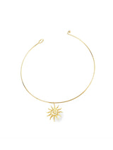 Spiral Sun Pendant Choker