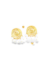 Stylish Gold Triple Disc Kairo Stud Earrings