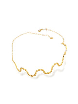 Wavy Textured Open Collar Necklace