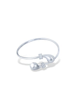 Elegant Halo Knot Open Cuff Bangle with Sparkles