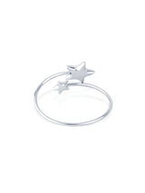 ElegantStarlit Loop Adjustable Bangle Twin Star Design