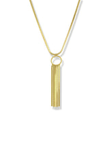 Elegant Gold Fringe Necklace and Earrings Set