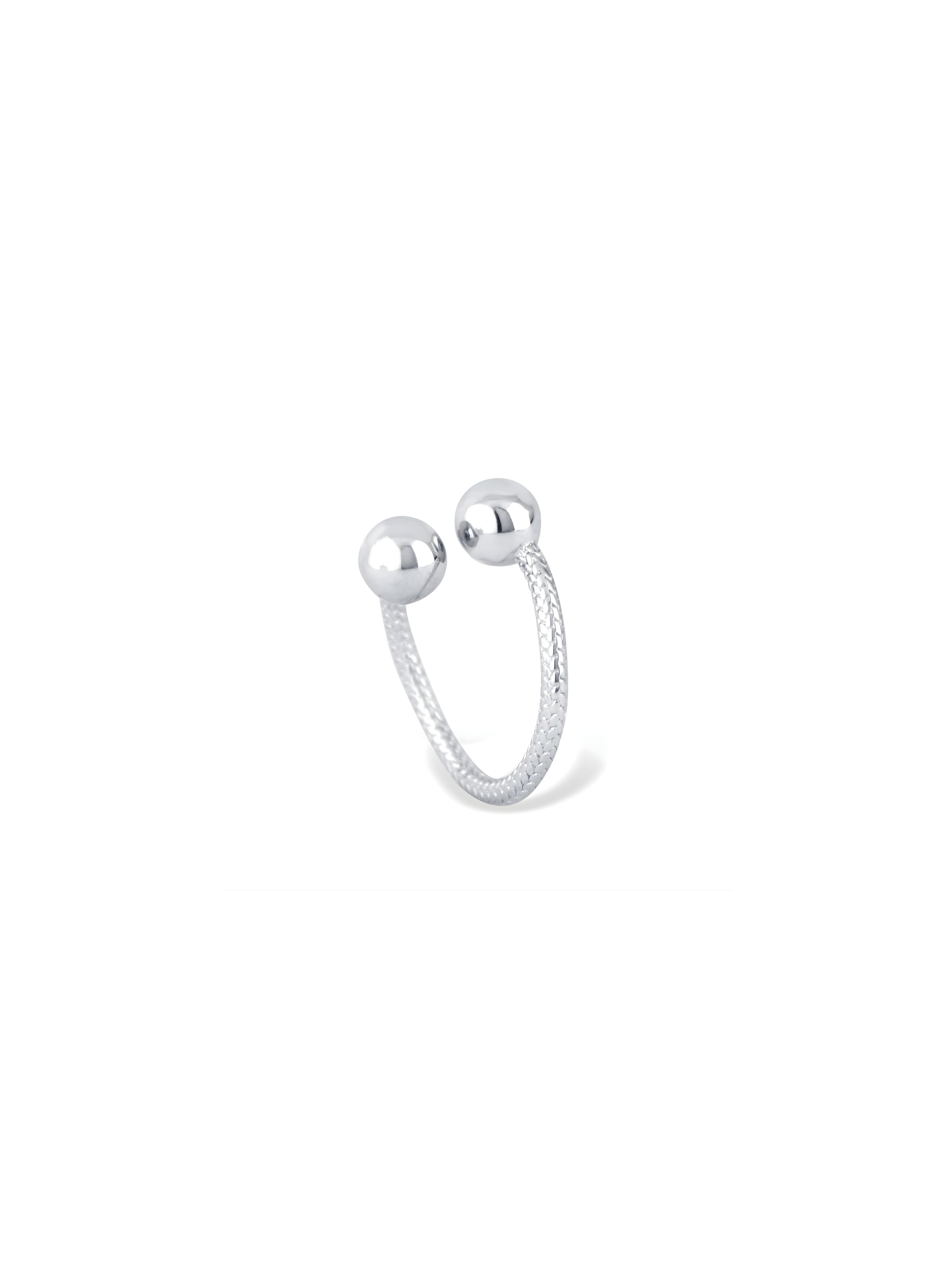 Twin Sphere Open Ring