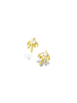 Mini Leaf Pearl Studs