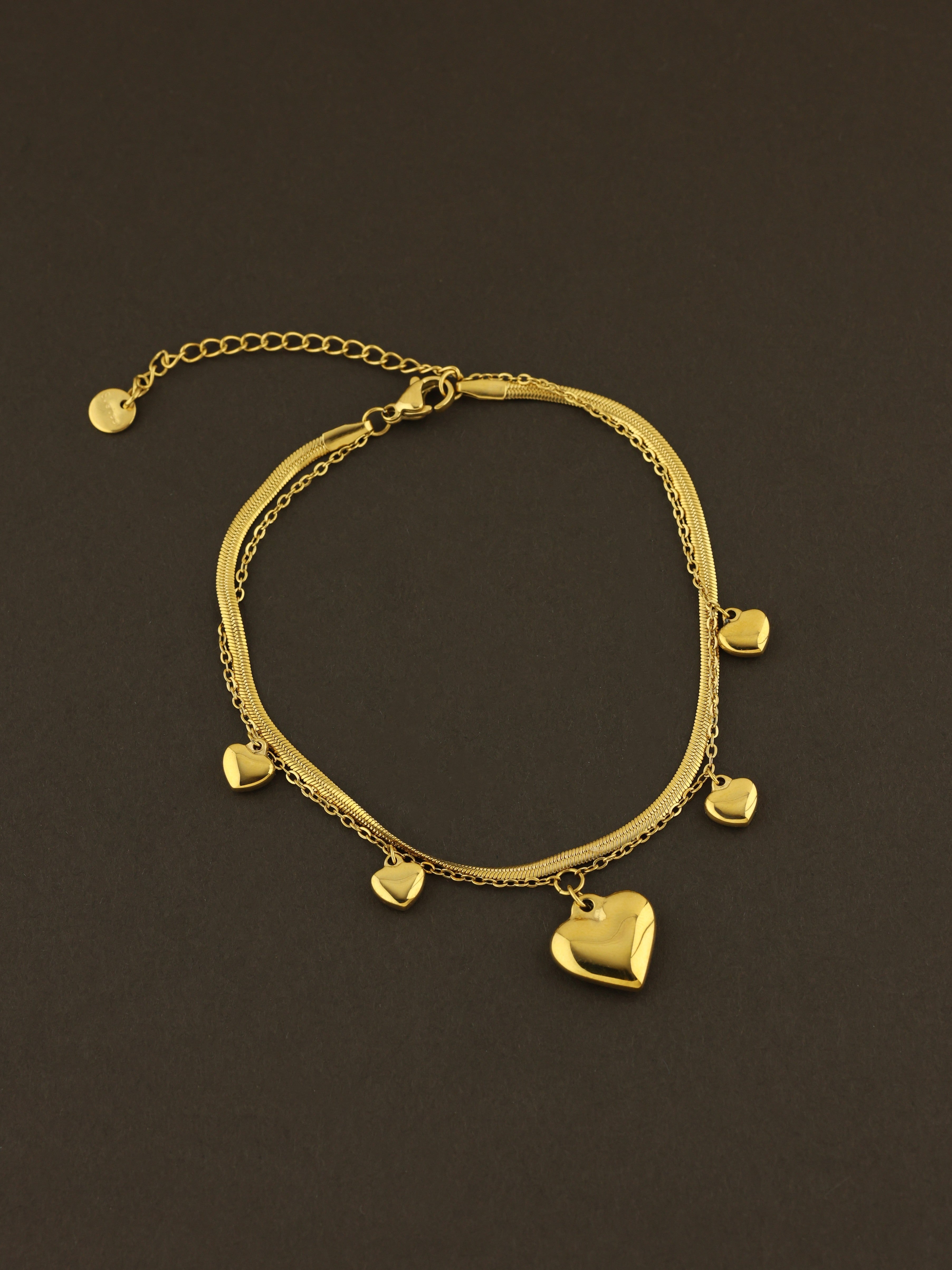Heart Charm Anklet