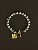 Gold Heart Charm Bracelet