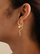 Snake Hoop Earrings