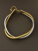 Dual Tone Braided Necklace