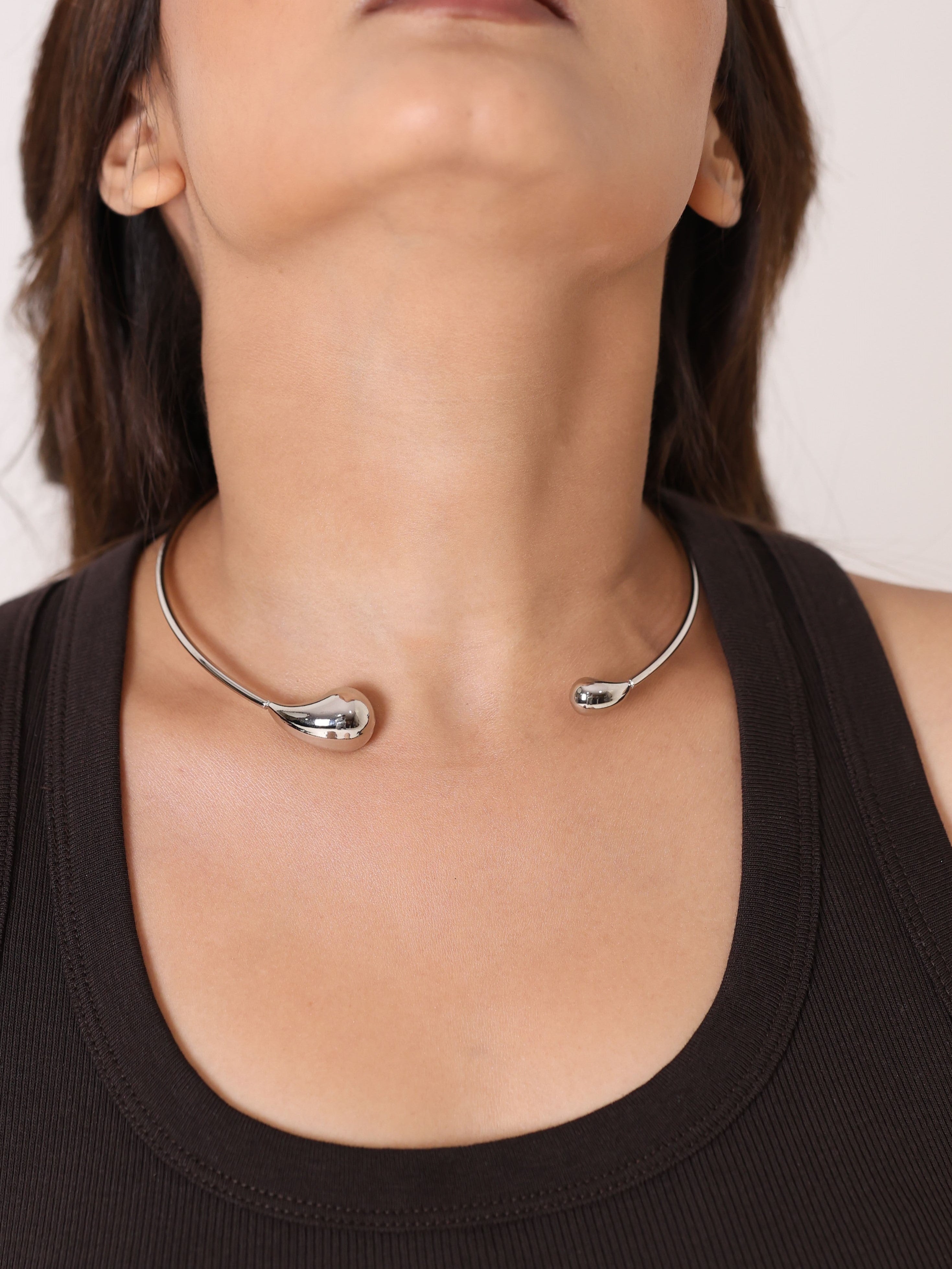 Teardrop Open Collar Necklace