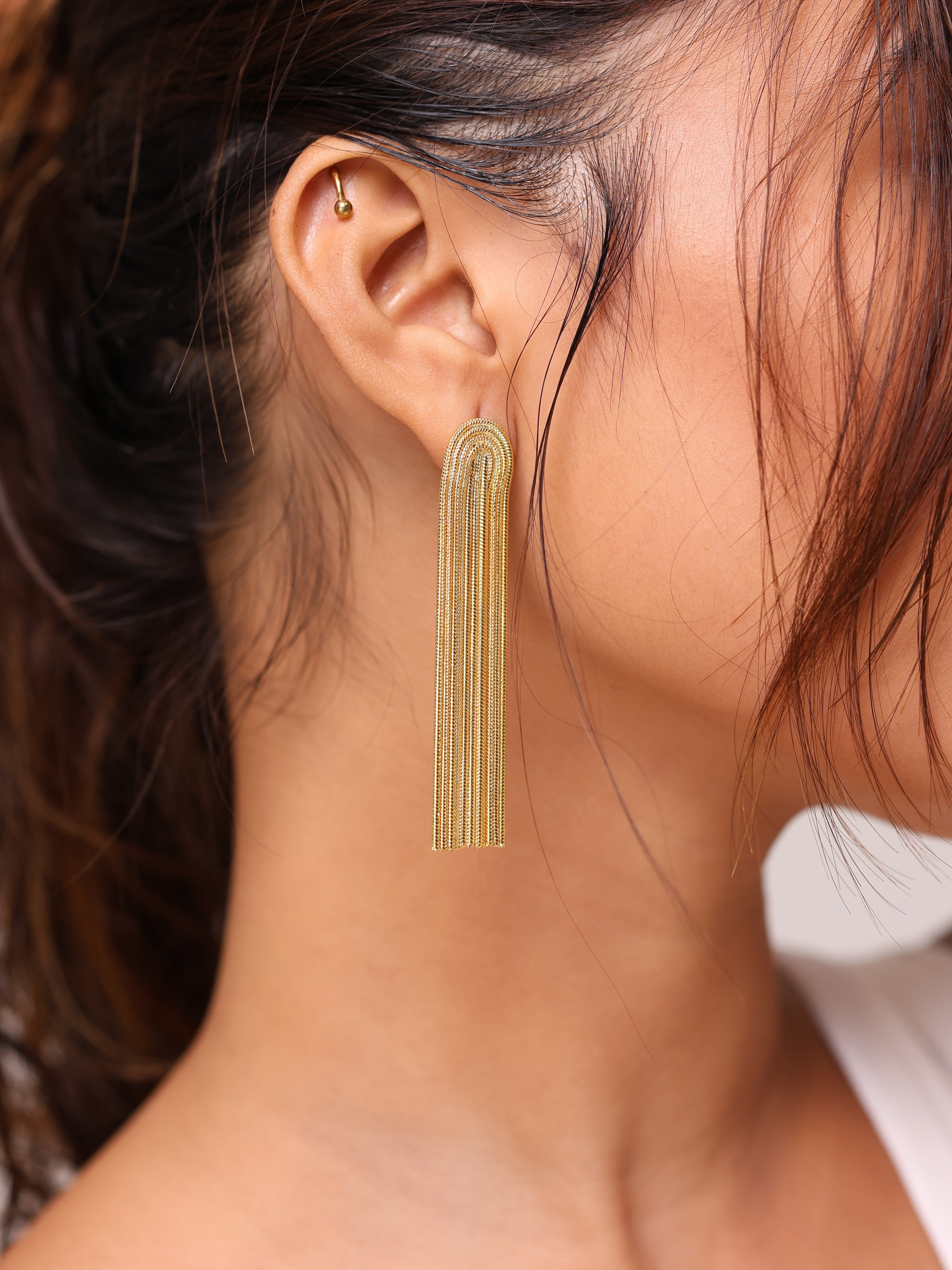 Wave Chain Drop Earrings