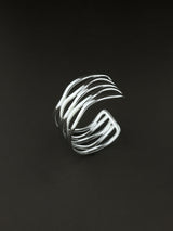 Modern Silver Wavy Bracelet