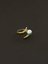 Golden Petal Wrap Ring