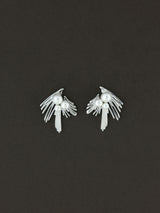 Mini Leaf Pearl Studs