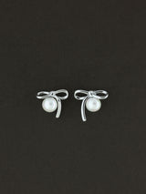 Bow Knot Pearl Studs