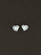 Heart Pearl Studs