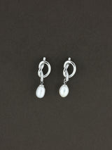 Knot Pearl Drop Earrings