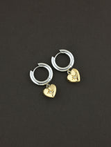 Radiant Heart Mixed-Metal Earrings