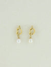 Knot Pearl Drop Earrings