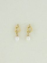 Knot Pearl Drop Earrings