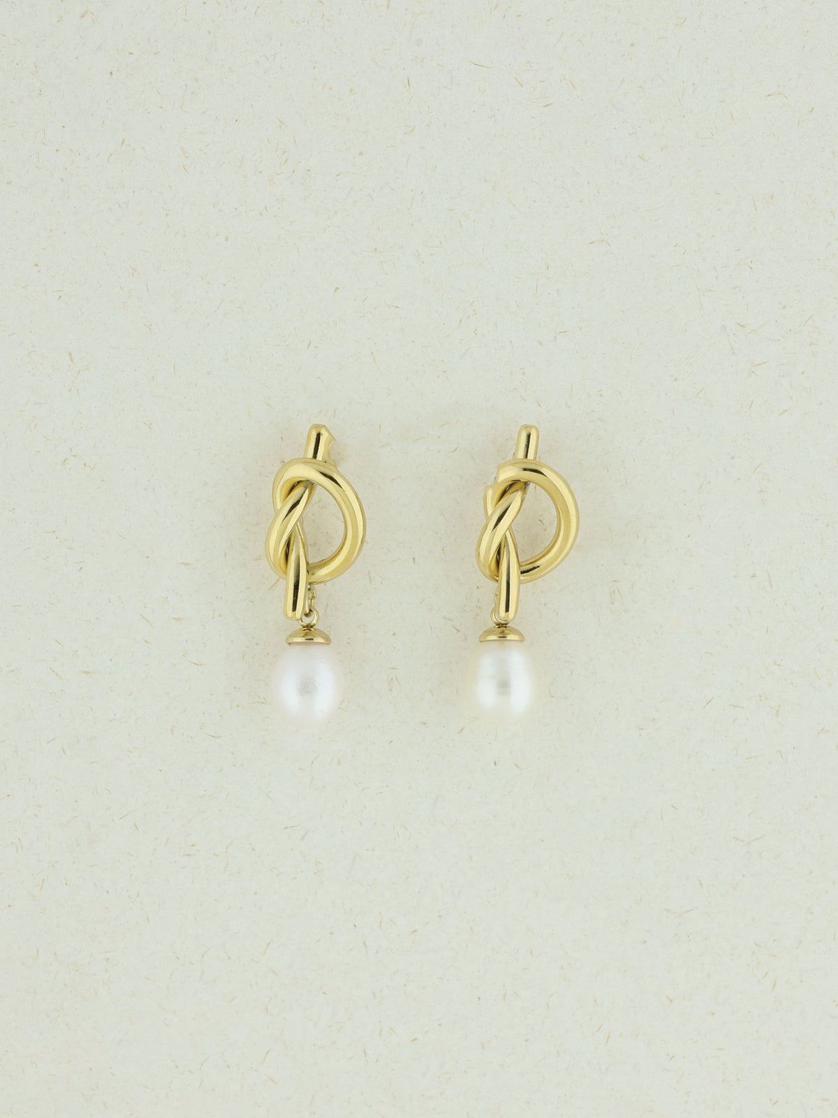 Knot Pearl Drop Earrings