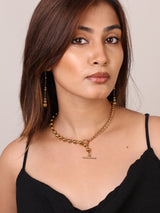 Bead Chain Necklace with Toggle Clasp
