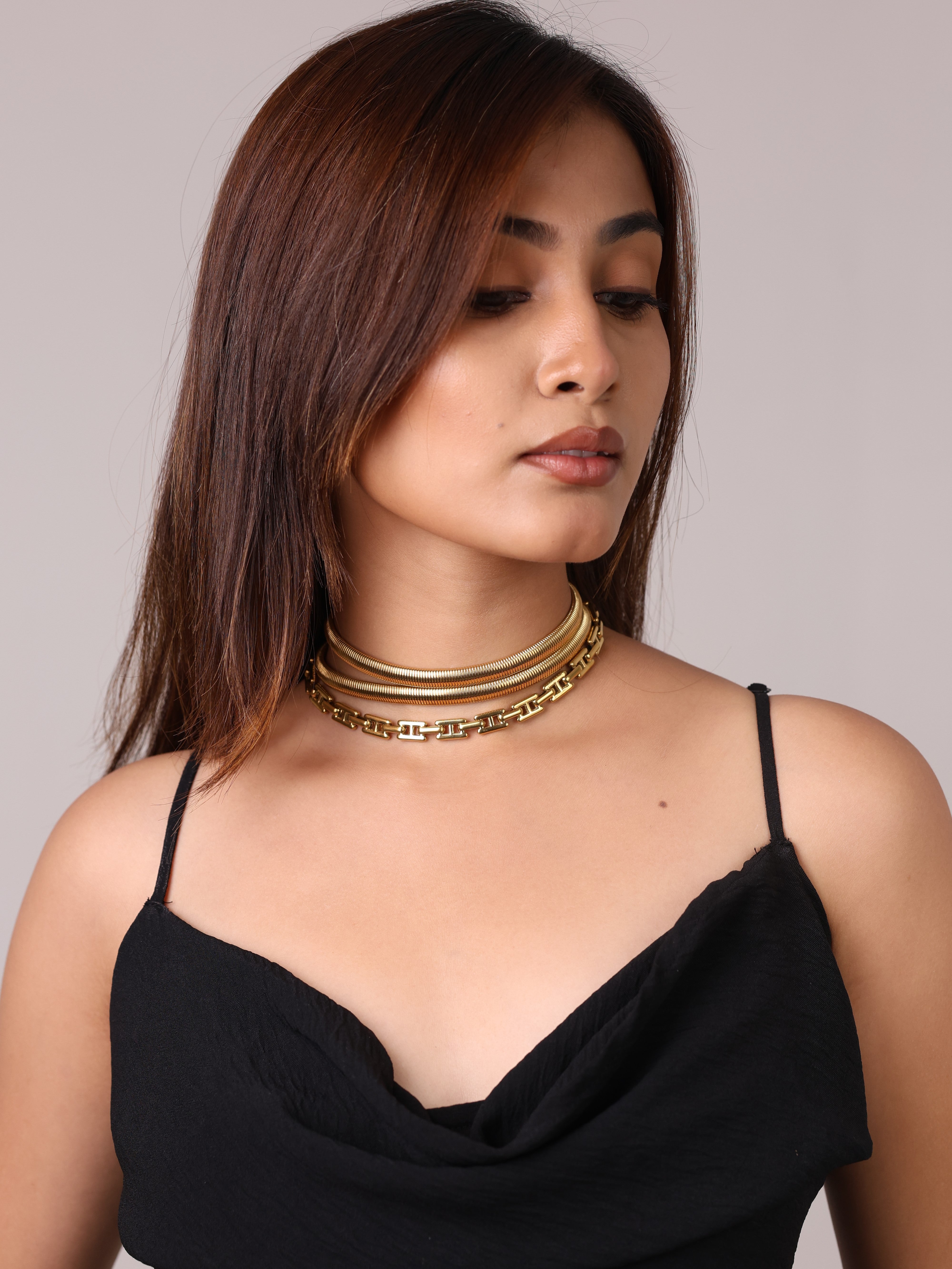 Snake chain multi layer necklace