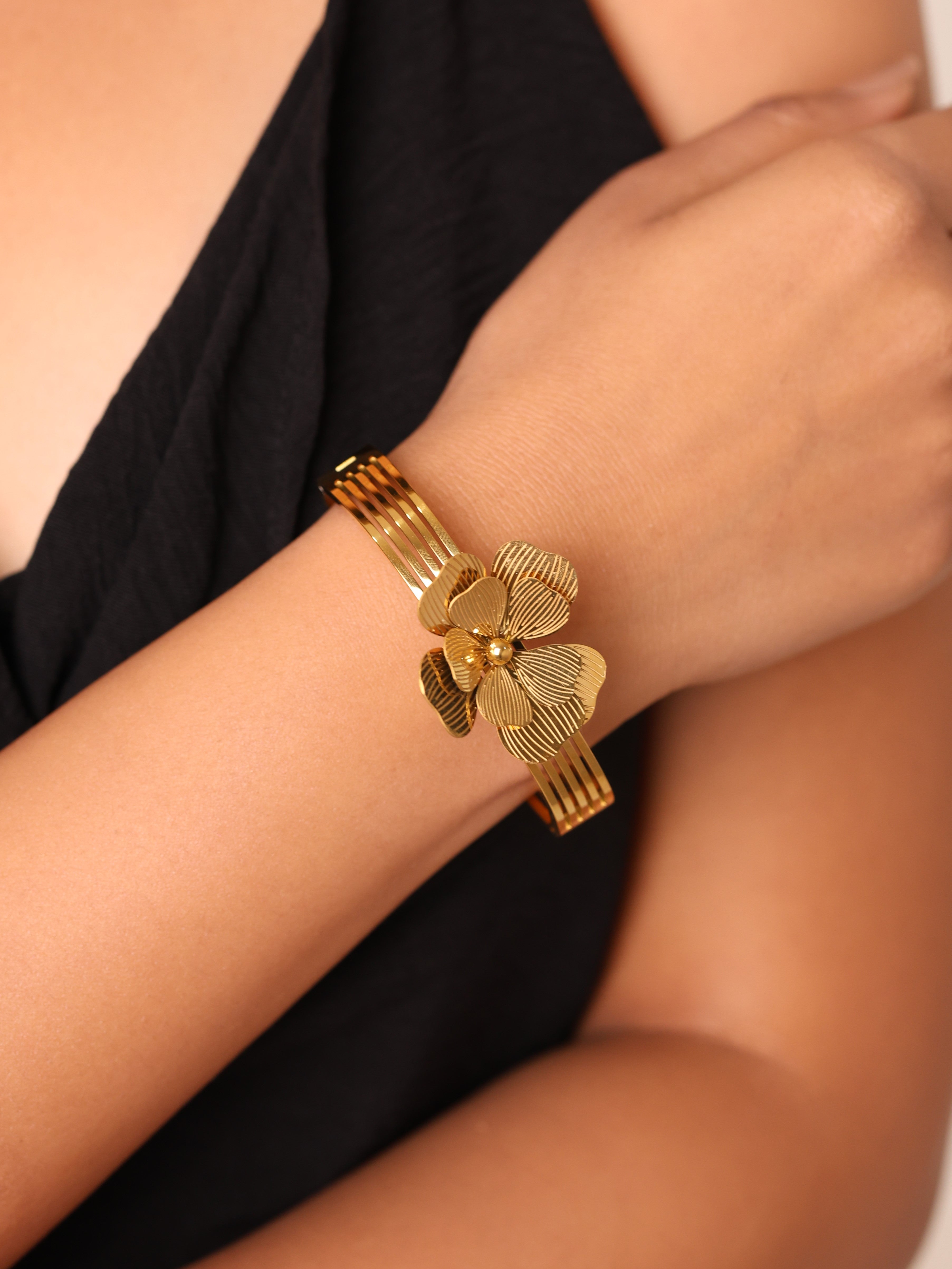 Floral Cuff Bangle