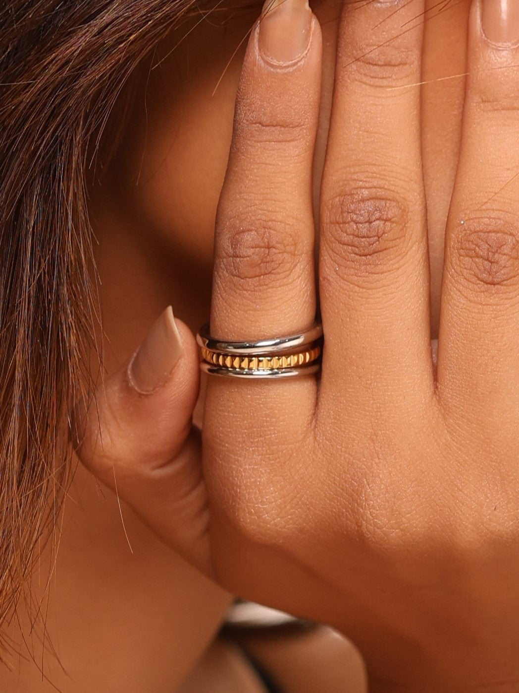 Interlinked Two Tone Ring