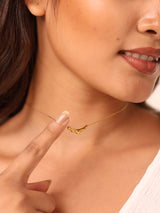 Wavy Bar Pendant Necklace