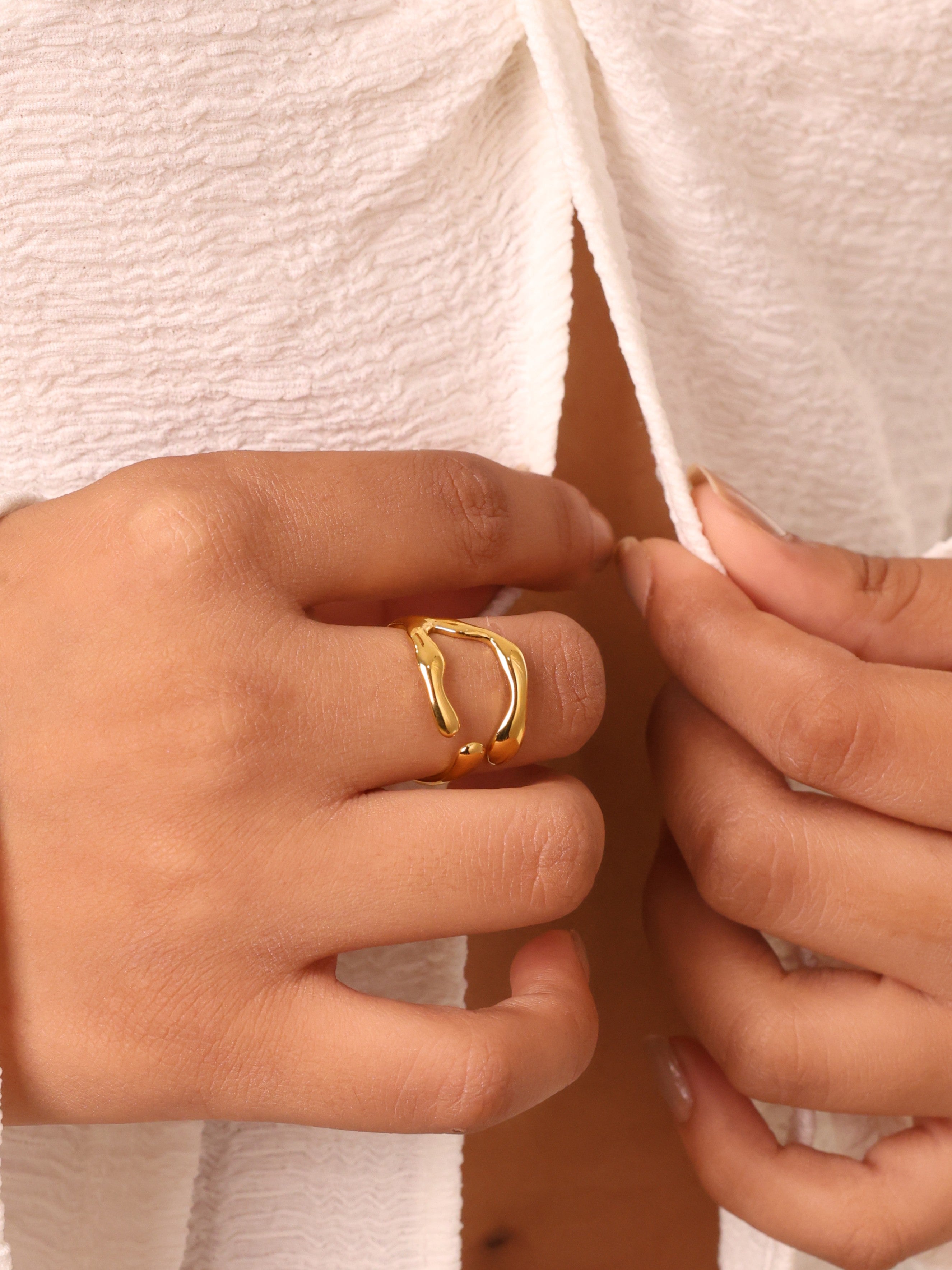 Adjustable Open Gold Ring