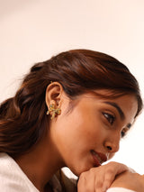 Golden Ribbon Bow Studs