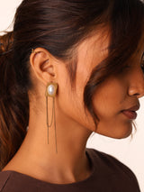 Deco Pearl Tassel Earrings