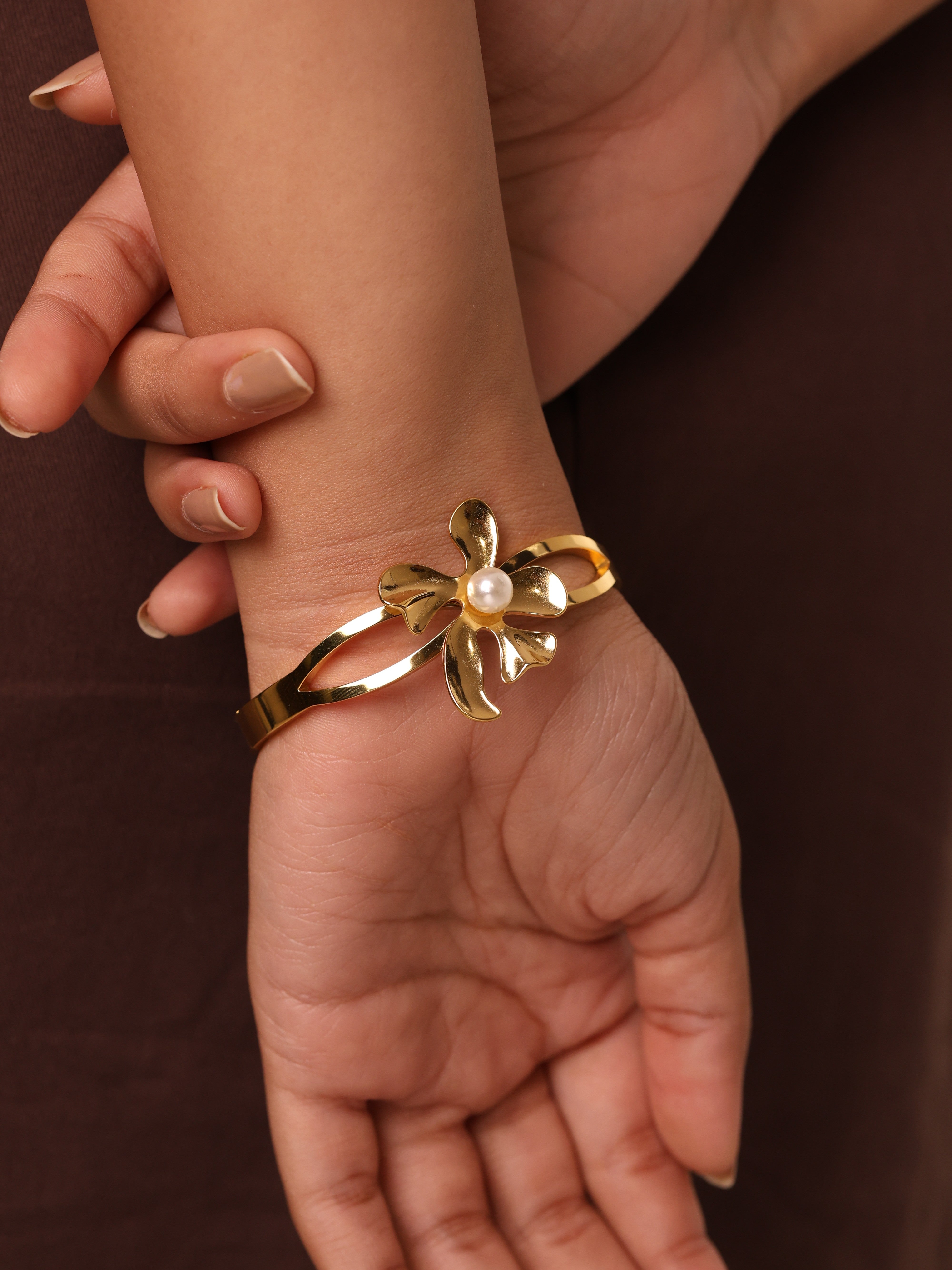 Golden Flare Cuff Bangle