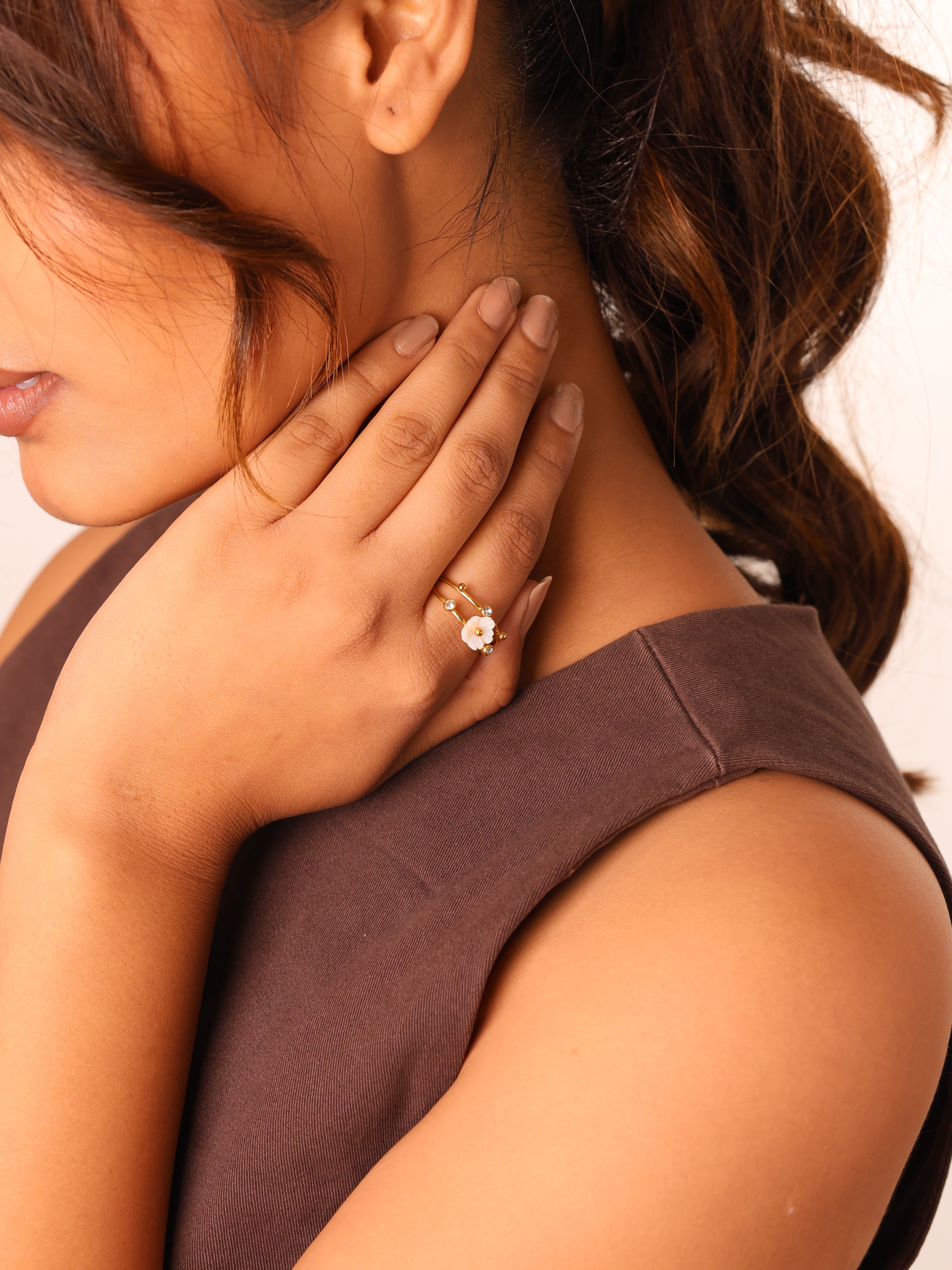 Pearl Ova Open Ring