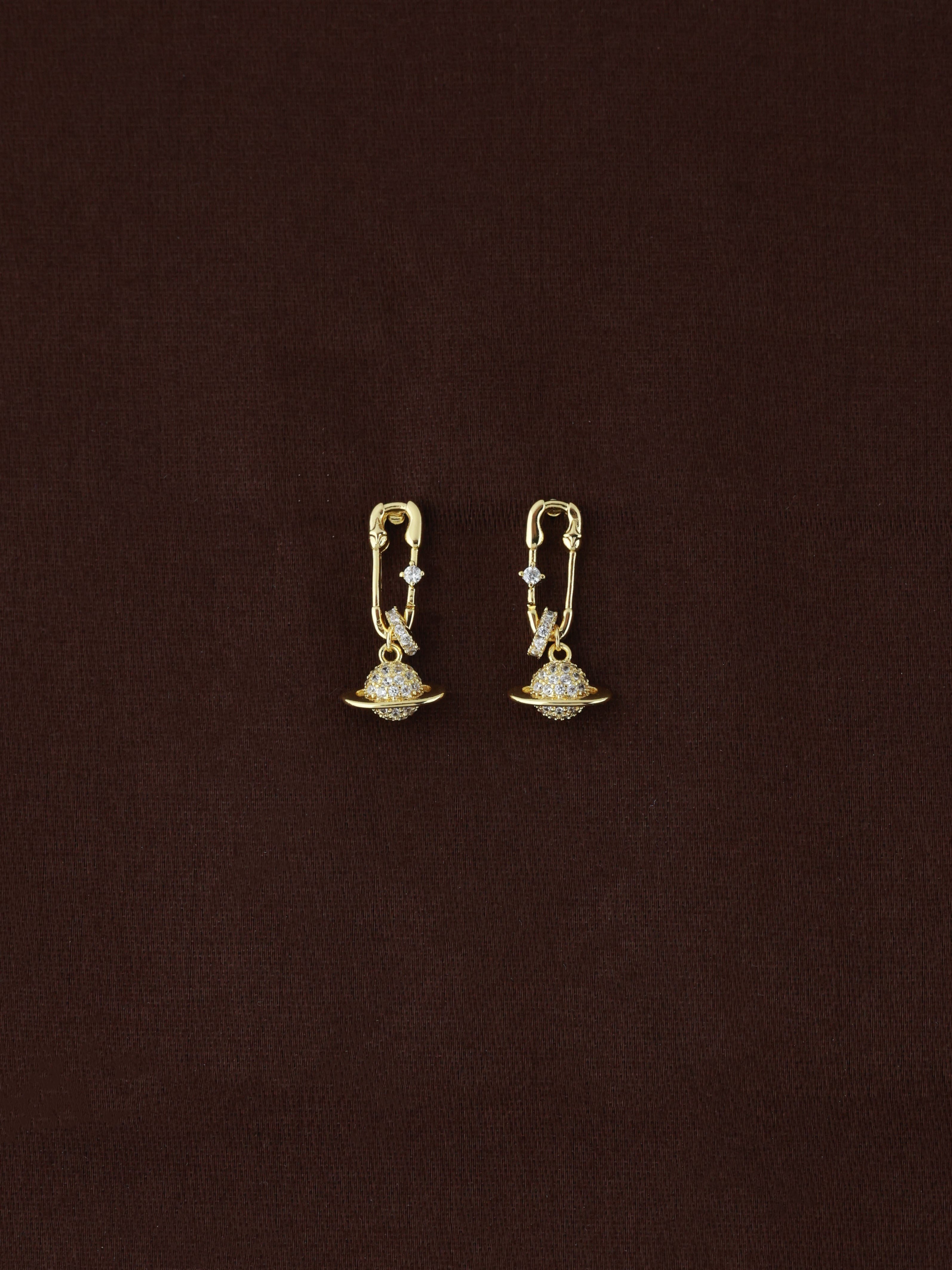 Orbit Safety Pin Earrings