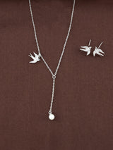 Swallow & Pearl Lariat Set