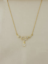 Crystal Botanical Drop Pendant