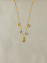 Golden Rosebud Station Necklace