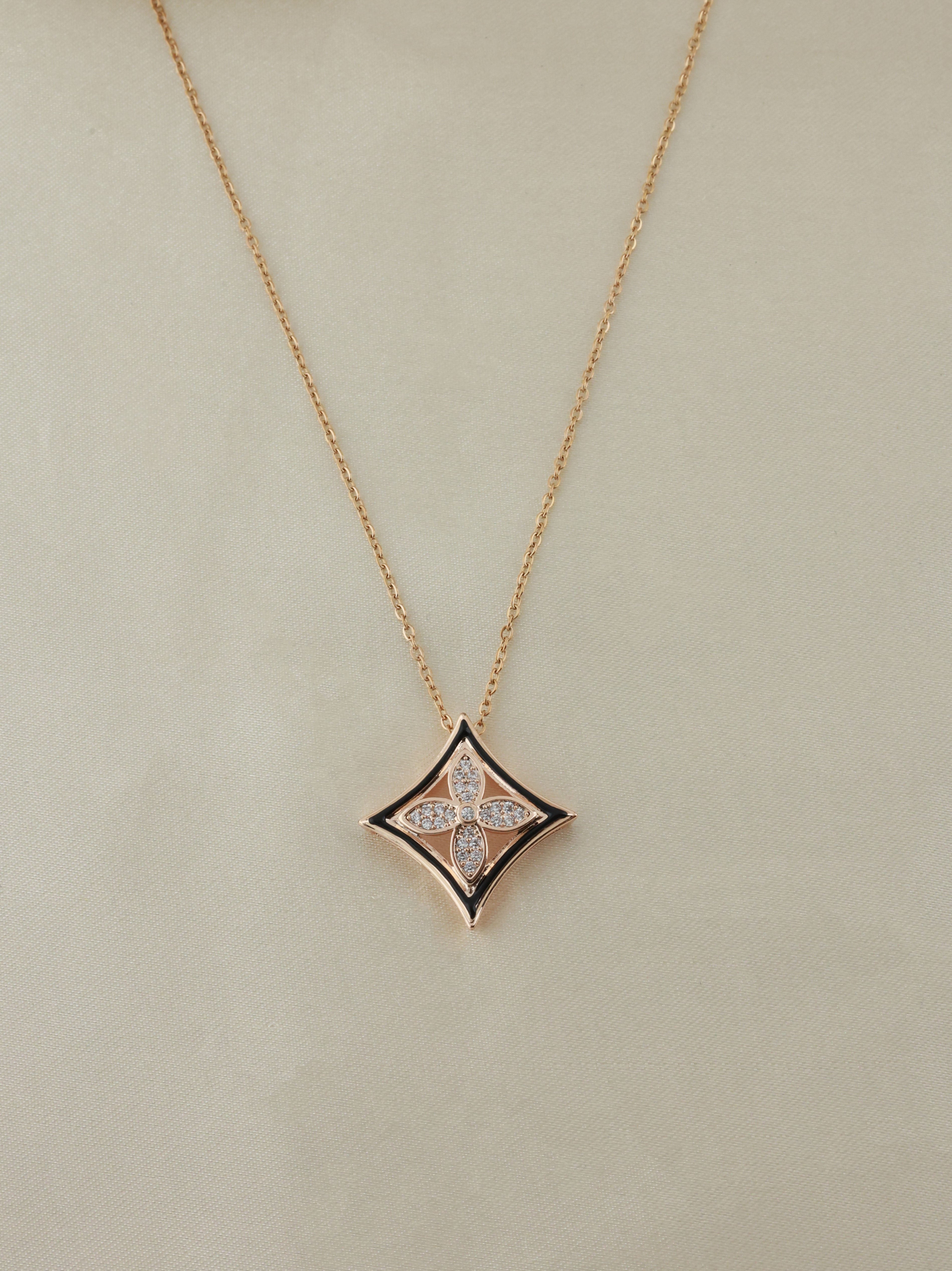 Aurelia Onyx Clover Pendant