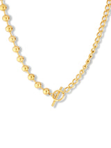 Bead Chain Necklace with Toggle Clasp