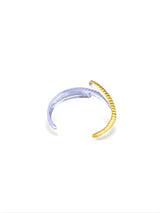 Stylish Two-Tone Aure Bangle with an Adjustable Design