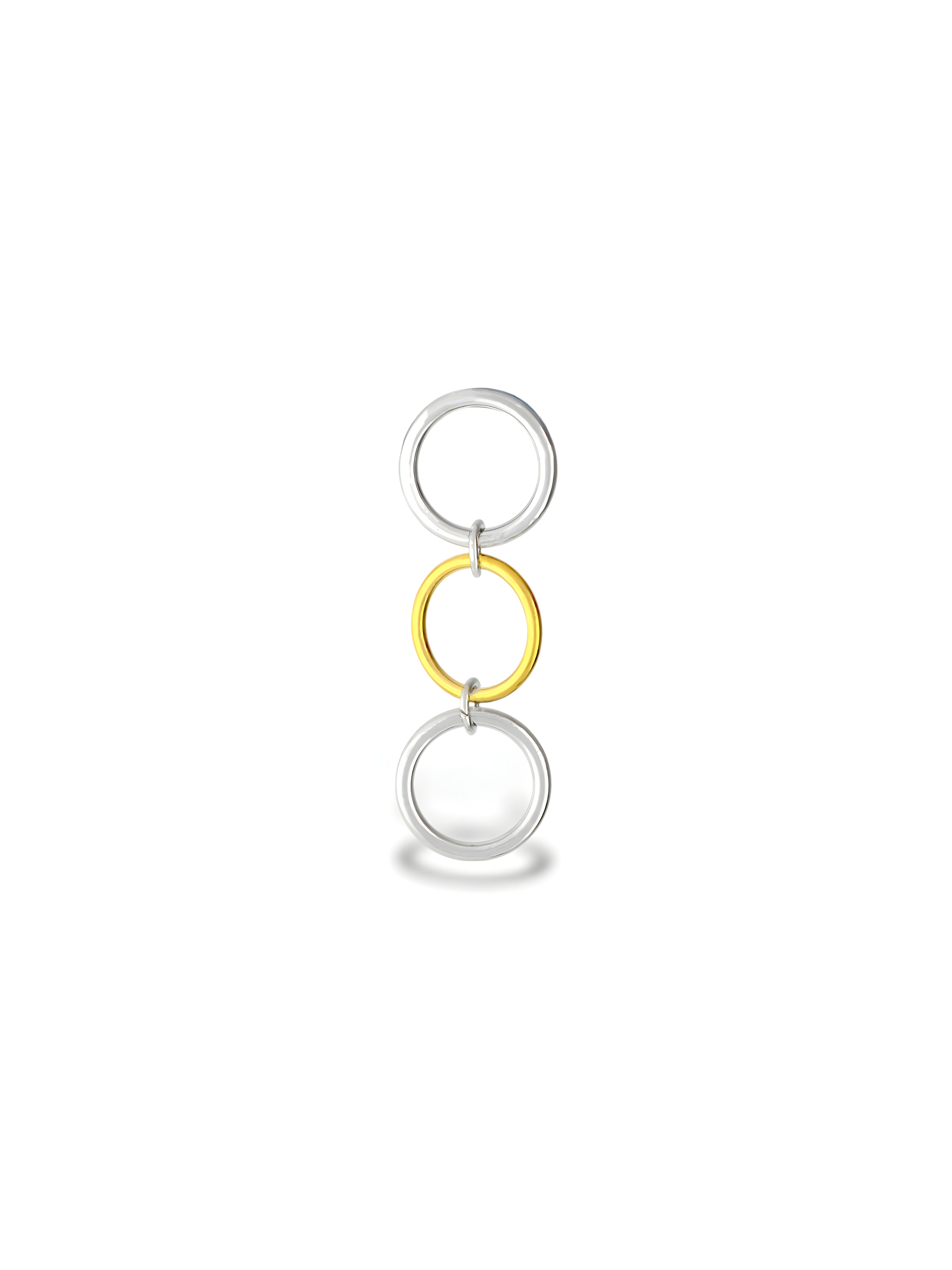 Two-Tone Trio Link Ring