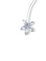 Floral Open Collar Necklace Silver Tone